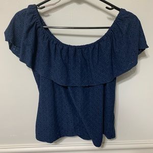Off the shoulder crop too